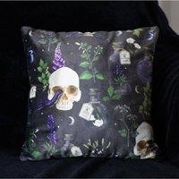 KDMD 35cm Square Venom & Vines Print Cushion in Black