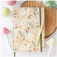 KDMD Fairy Folklore A5 Notebook - Whimsical Garden Fairy Journal in Cream