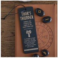 KDMD Thor's Thunder Wooden Bookmark - Norse Mythology & Viking Wisdom in Black
