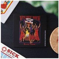 KDMD Witches' Brew Coffee Coaster by Steven Rhodes - Spill-Proof Magic in Black