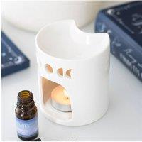 KDMD White Crescent Moon Oil Burner-Celestial Fragrance Diffuser