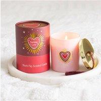 KDMD Burning Love Black Fig Candle - Romantic Scent in Pink Jar