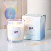 KDMD Aura Energy Ocean Breeze Iridescent Candle-35H Calm & Refreshing Light in Blue