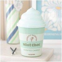KDMD Mint Choc Ice Cream Scented Candle - Retro Green Ceramic Tub