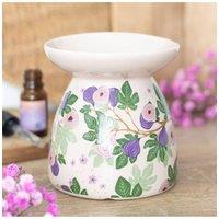 KDMD Fig Tree Print Ceramic Oil Burner-Fresh Scent Diffuser in Light Pink