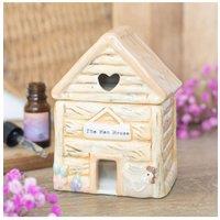 KDMD Hen House Oil Burner - Pastel Farmhouse Ceramic Scent Diffuser in Beige