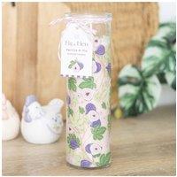 KDMD Fig Tree Print Vanilla & Fig Tube Candle - 55H Fragrance & Decor in Pale Pink