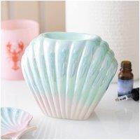KDMD Iridescent Shell Oil Burner - Mermaid Magic Ceramic Diffuser in Aqua