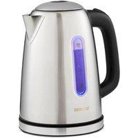 Geepas Electric Kettle 2200W 1.7L Stainless Steel Cordless Auto Shut-Off LED in Silver