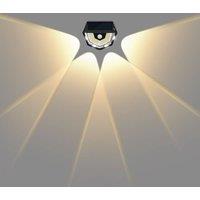 Obasyhig Solar Wall Light with Convex Lens & Infrared Motion SensorStyle 1 in Black