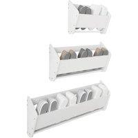 SPETLEK 40-80cm Wall Mounted Shoe Rack Drain Moisture Proof in White