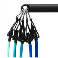 SPETLEK Resistance Bands Set with Bar Home Gym Pilates Fitness in Black