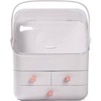 Kelvenix Makeup Cosmetic Organiser, Make Up Holder Tidy Storage Box in White