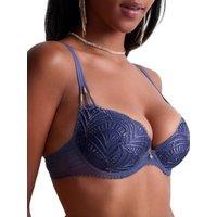 Aubade Women's Vibes Moulded Push-Up Bra in Blue | Size: 38C