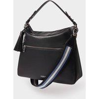 OSPREY LONDON Women's The Stella Leather Hobo Bag in Black