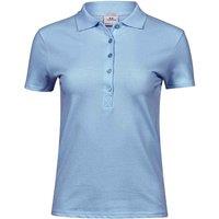 TEE JAYS Women's Luxury Stretch Polo Shirt in Light Blue | Size: Small