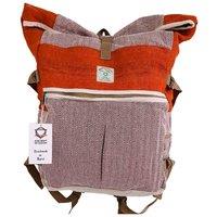 KDMD Women's Hemp Trekking Rolling Backpack - Durable & Stylish Travel Bag in Orange