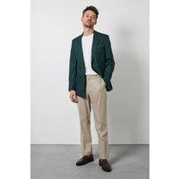 Burton Men's Dark Green Slim Fit Double Breasted Blazer | Size: 38S