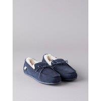 Lakeland Leather Men's Sheepskin Moccasins in Navy | Size: 8