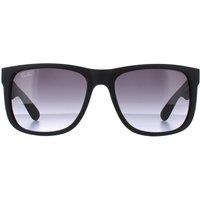 Ray-Ban Men's Rectangle Rubber Black Grey Gradient Sunglasses