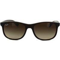 Ray-Ban Men's Rectangle Matt Brown Brown Gradient Andy 4202 Sunglasses