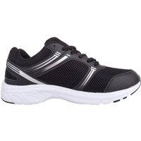 ABSOLUTE FOOTWEAR Men's Lightweight Lace Up Leisure Sports Running Gym Trainers in Black | Size: 9