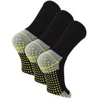 Sock Snob Men's 3 Pairs Non Slip Durable Work Boot Socks in Black | Size: 6-11