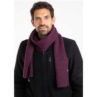 Weird Fish Men's Stornoway Ribbed Scarf in Aubergine