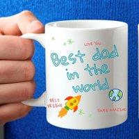 Aye Do Gifts Men's Personalised Best Dad in the World Mug | Birthday Gift in White
