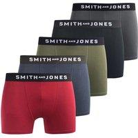 Smith & Jones Men's Cedar Boxer Shorts (Pack of 5) | Size: Large