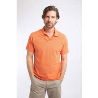 Weird Fish Men's Giles Pique Polo Shirt in Pale Orange | Size: XL