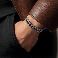 Aye Do Gifts Men's Cuban Link Silver Bracelet | Size: 9 inches