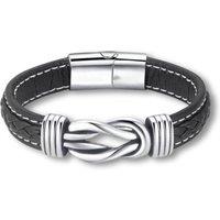 Aye Do Gifts Men's Black Leather Infinity Bracelet | Size: 8 inches