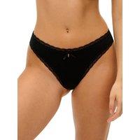 Freya Women's Flirt Thong in Black | Size: 16