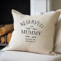 Aye Do Gifts Women's Personalised Reserved for Mummy Cushion Gift in Beige | Size: 40 cm x 40 cm