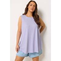 Yours Women's Soft Touch Swing Vest Top in Lilac | Size: 22-24