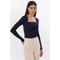 Hiccup Women's Ruched Top in Blue | Size: Medium