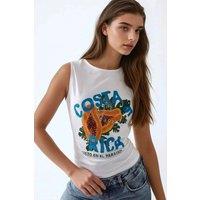 Hiccup Women's Slim Fit Printed Crew Neck T-Shirt | Size: Small