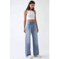Hiccup Women's Baggy Fit Denim Jeans in Light Blue | Size: XL