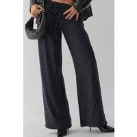 Hiccup Women's Striped Wide Leg Pants in Navy | Size: XL