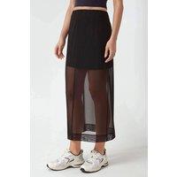 Hiccup Women's High Waist Lace Midi Skirt Pika Collection in Black | Size: XL