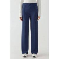 Hiccup Women's Modal Touch Rib Detailed Wide Leg Pants in Navy | Size: Small