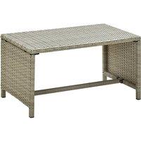 Berkfield Home Coffee Table Beige 70x40x38 cm Poly Rattan | Size: 70 x 40 x 38 cm