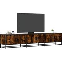 Berkfield Home TV Cabinet Smoked Oak 210x35x41 cm Engineered Wood in Brown | Size: 210 x 35 x 41 cm