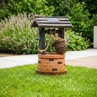 Garden Greatness Solar Wishing Well Garden Water Feature