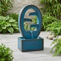 Garden Greatness Azure Falls Cascading Garden Water Feature in Teal | Size: 1 Pack
