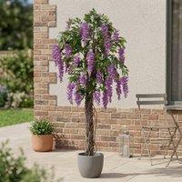 Garden Greatness Lifelike Purple Wisteria Potted Tree