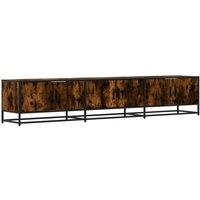 Berkfield Home TV Cabinet Smoked Oak 210x35x41 cm Engineered Wood in Brown | Size: 210 x 35 x 41 cm