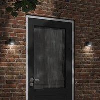 Berkfield Home Outdoor Wall Lights 2pcs Black Die-cast Aluminium