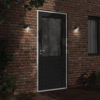 Berkfield Home Outdoor Wall Lights 2pcs Black Die-cast Aluminium